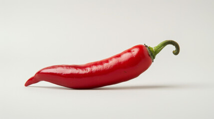 A whole chili pepper isolated on white