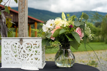 wedding decoration flower bouquet table