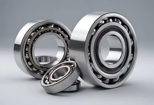 rendering 3d bearings parts automotive spare isolated auto roller tapered bearing background white wheel truck car heavy duty conic part service