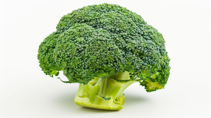 A whole broccoli isolated on white