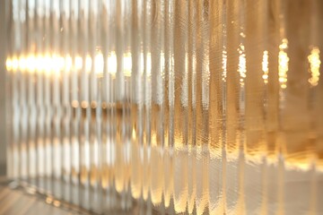 Sunlight streaming through textured glass for an elegant look