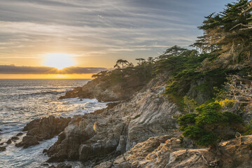 Fototapeta premium sunset over the sea