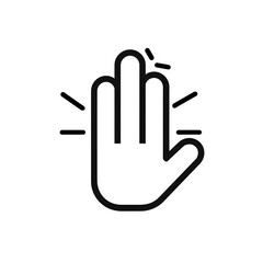 Fototapeta premium Hand cursor icon click. stock illustration.