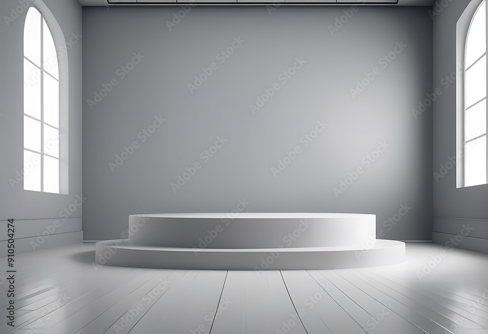 Aufkleber clean blur creative product white gray 3d splay floor business gradient art copy backdrop space bann