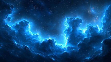 Obraz premium stunning night sky filled with countless stars and a mesmerizing galaxy, capturing the vastness and mystery of the universe. Perfect for illustrating the wonders of outer space and cosmic exploration