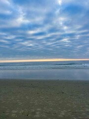 Obraz premium Malibu Beach with golden sands and crashing waves