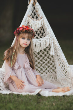 girl in a dress