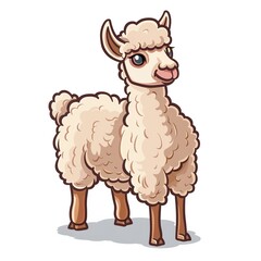 Alpaca Light element animal cartoon isolated whitebackground 16:9