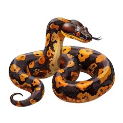 Obraz premium Anaconda Spirit animal cartoon isolated whitebackground 16:9