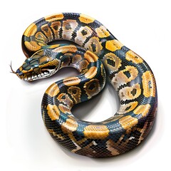 Obraz premium Anaconda Void/Space element animal cartoon isolated whitebackground 16:9