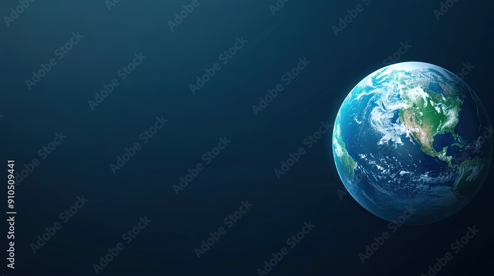 Aufkleber the globe is illuminated with digital connections, showcasing global data networks in a striking blu