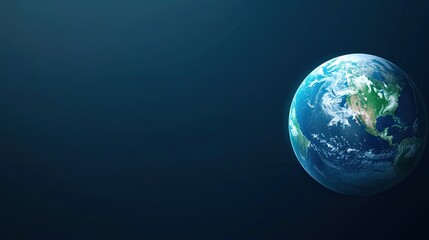 The globe is illuminated with digital connections, showcasing global data networks in a striking blue color against a dark background