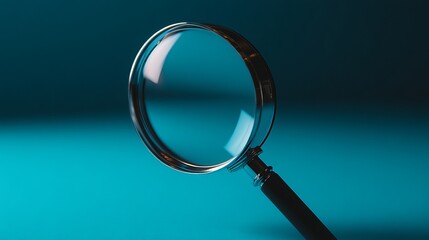 Magnifying glass with a solid-color background