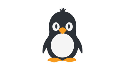 cute linux penguin illustration in vector