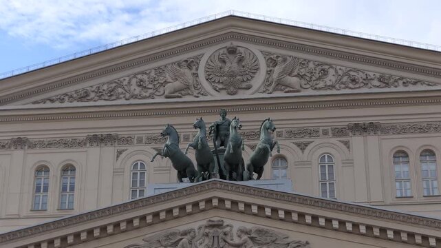Quadriga on Big Theatre in Moscow, Russia