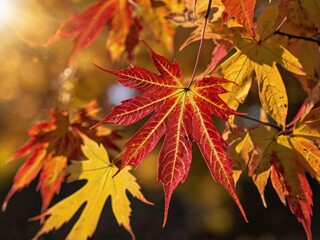 red maple leaves