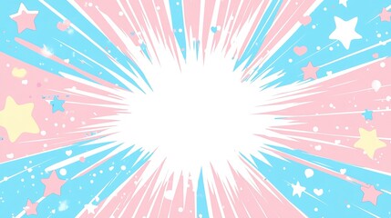 Abstract Background with Pink and Blue Star Shapes