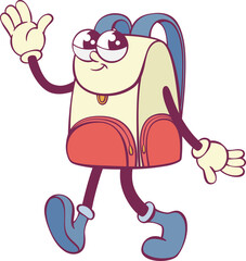 Rtero groovy school backpack cartoon character