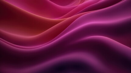 Fototapeta premium Abstract landscape featuring undulating waves of purple and pink fabric-like design 