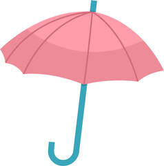 Obraz premium Flat Simple Illustration Of Umbrella