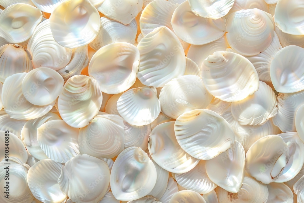 Poster Close-up photo of various types of shells