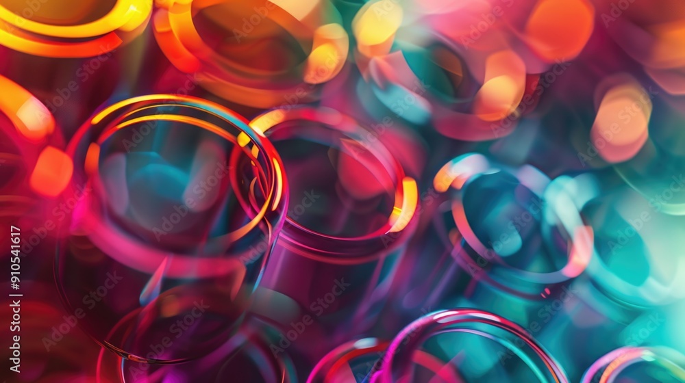 Aufkleber a cluster of vibrant, spherical objects photographed from above