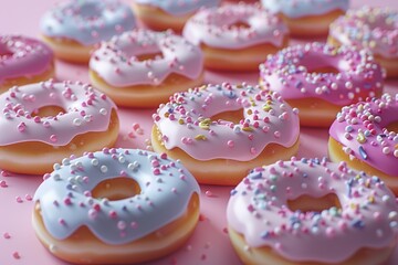 Sweet Treats - Colorful Donuts with Sprinkles