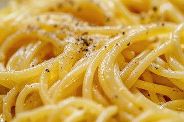 A close-up shot of a plate filled with various types of pasta, perfect for food or lifestyle photography