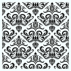 Damask seamless pattern. Floral ornament elements, Wallpaper Background vector Vintage illustration