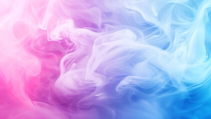 Abstract pink and blue color background with smoke,