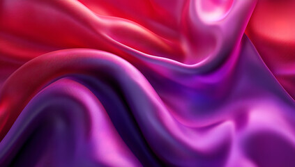 Fototapeta premium Abstract background with colorful red and purple silk satin fabric,...