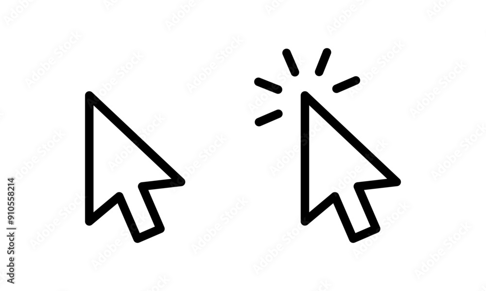 Poster cursor icon set. click icons