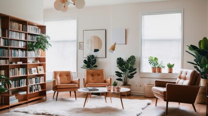 A Living Room Filled With Furniture and Lots of Plants