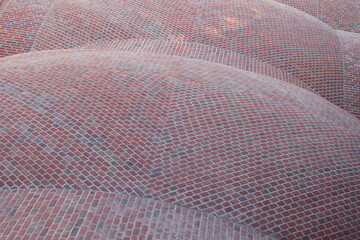 convex rhythmic brick surface