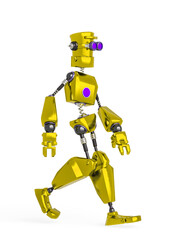 old fashion robot cartoon is walking so cool