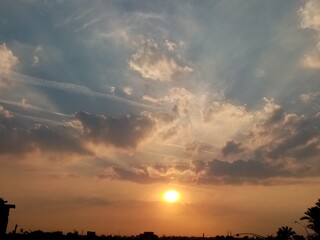 sunset in the clouds