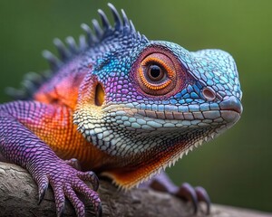 Obraz premium Animal behavior, vibrant colors, natural habitat, close-up, detailed