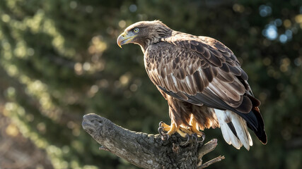 The eagle stalks its prey