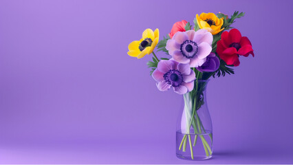 bouquet of flowers in vase, Concept Home decor, Floral arrangements,  Minimalist style