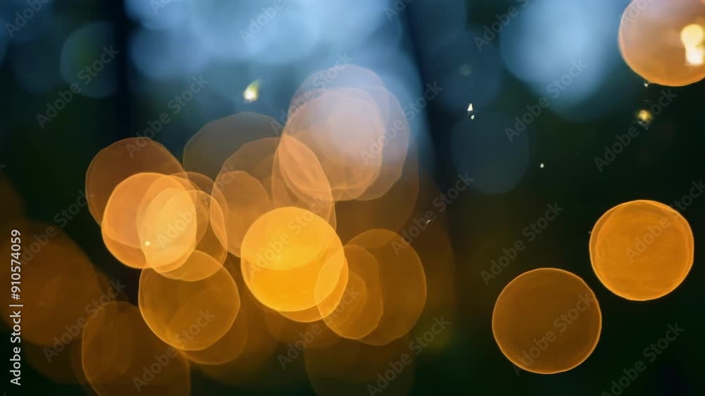 Poster a dreamy display of fireflies enchanting light captured in a breathtaking bokeh frame. light leaks b