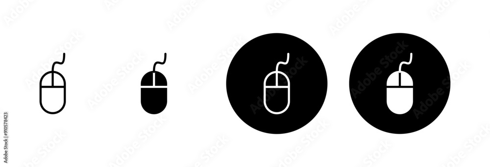 Aufkleber computer mouse icon vector isolated on white background. computer mouse vector icon