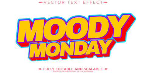 Retro editable text effect, editable sticker and vintage text style