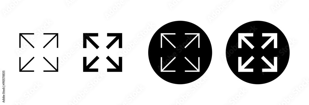 Poster fullscreen icon vector isolated on white background. expand to full screen icon. fullscreen sign ico