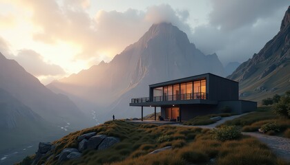 Modern House in the Mountains.