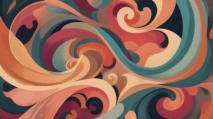 Fototapeta premium A Mannerist-inspired background with elongated and vibrant colors. En elegance, complexity, and artistic distortion for a dramatic, refined look.
