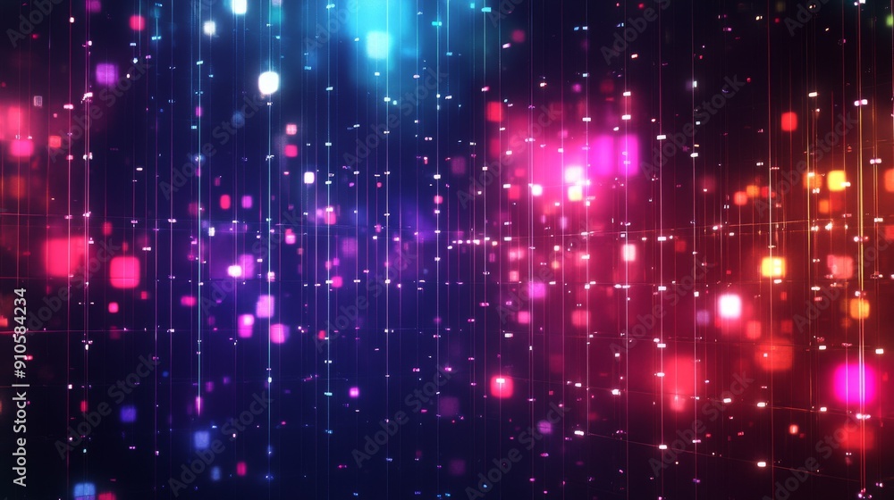 Poster data-centric tech backdrop with clean visuals and bright