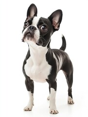 Fototapeta premium Boston Terrier Dog standing