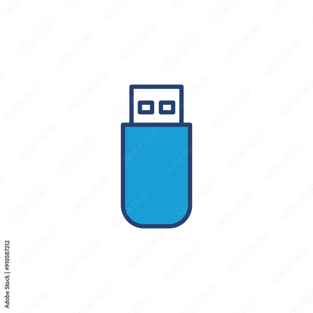 Poster usb icon vector. flash disk icon vector