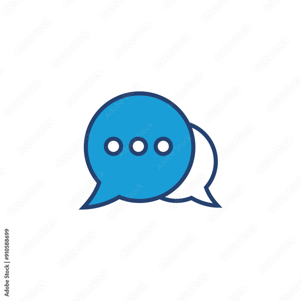 Poster chat icon vector. speech bubble icon. comment icon vector. message. contact us