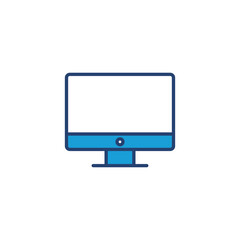 Computer icon vector. computer monitor icon vector.